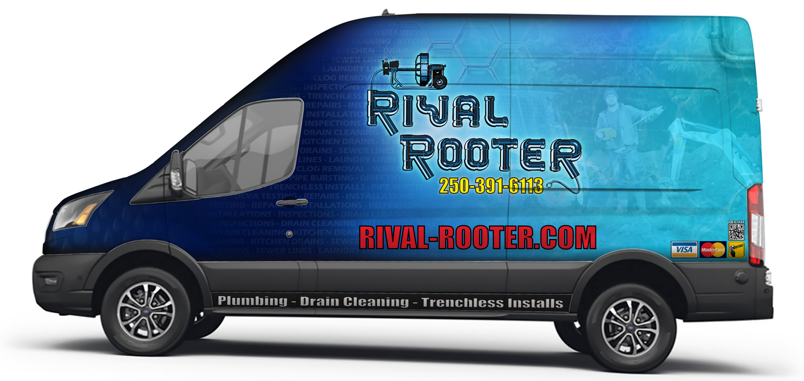 Rival Rooter Van Wrap